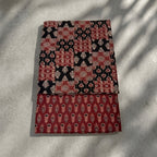 Ajrakh Printed Red and Black Cotton Cord Set Material