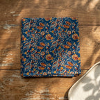 Blue Ajrakh Top Only Material