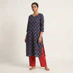 Dark Blue and Red Cotton Cord Set