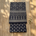 Black Ajrakh Cotton Cord Set Material