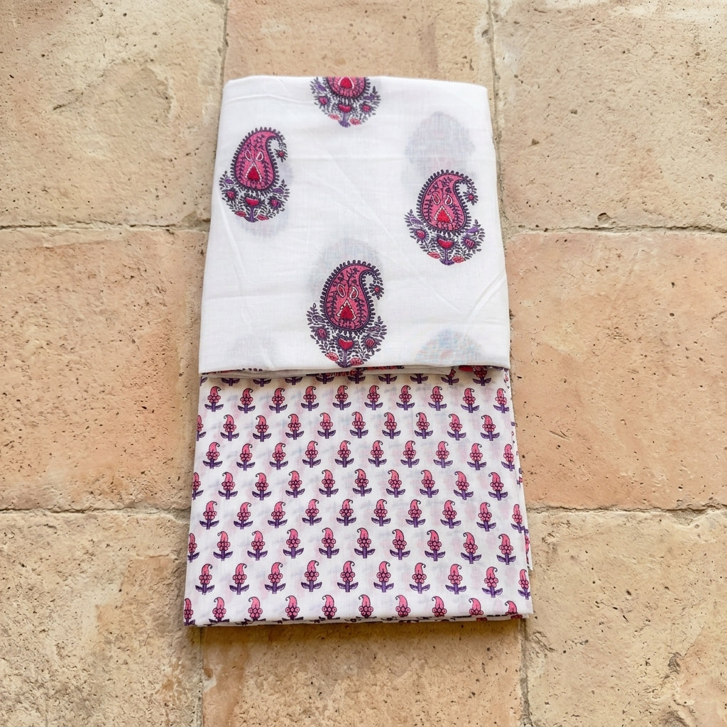 White Mango Design Cord Set Material