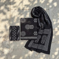 Black Cotton Dupatta Set