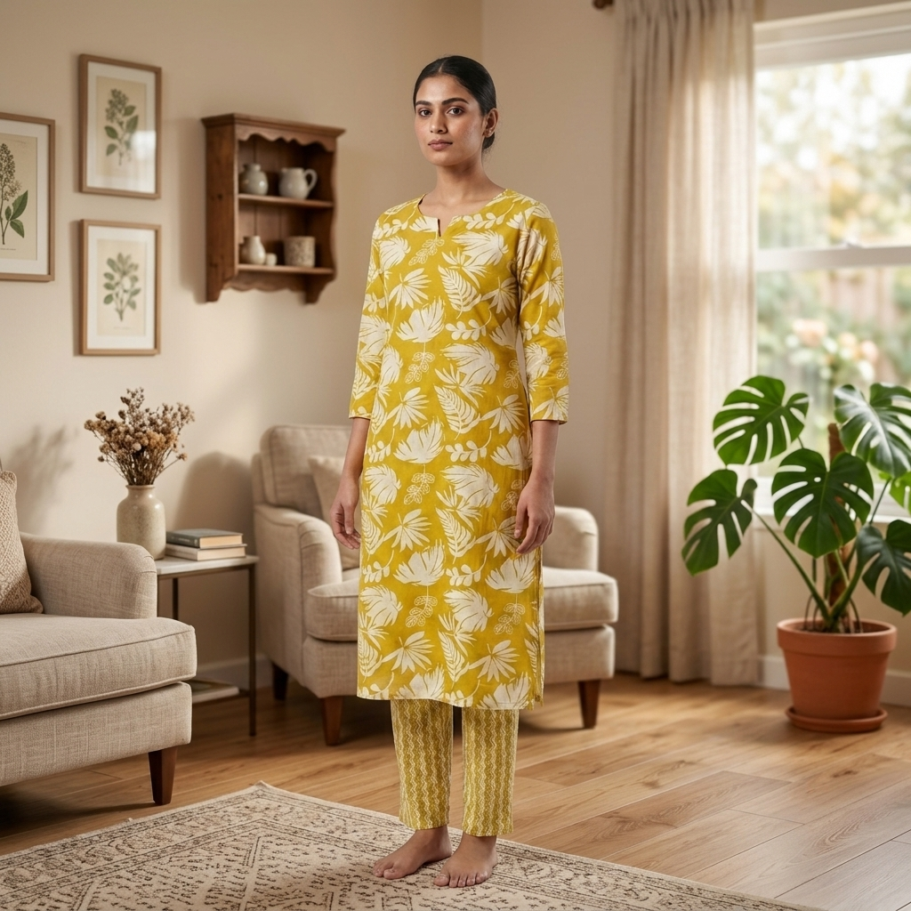 Lemon Yellow Cotton Cord Set
