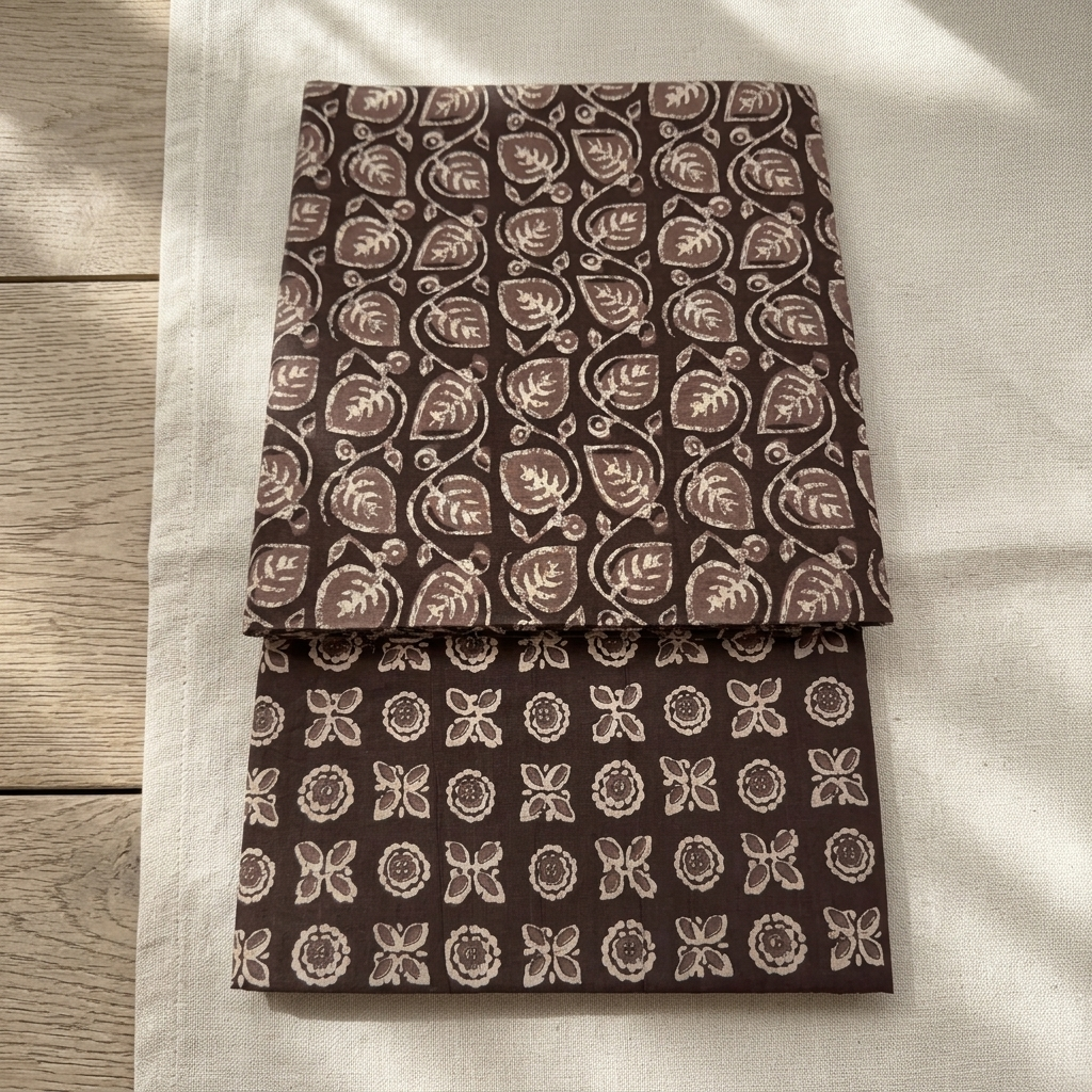 Brown Cotton Cord Set Material