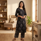 Black Cotton Cord Set