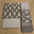 Mocha Grey Cotton Set With Dupatta