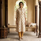 Tan and Cream Cotton Cord Set