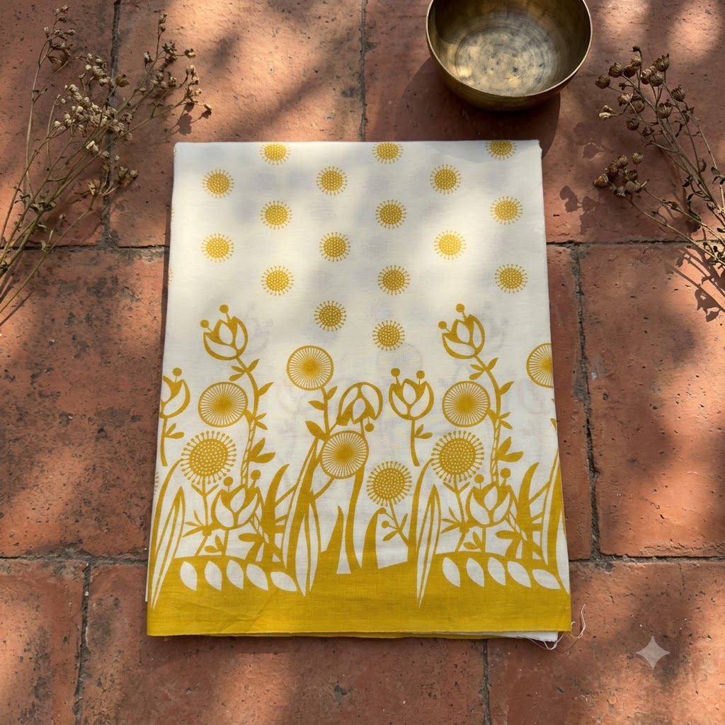 Yellow Cotton Top Only Material