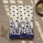 Navy blue and White Top only Material