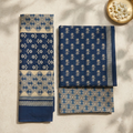 Indigo Blue Premium Cotton Dupatta set