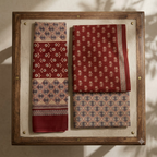 Maroon Premium Cotton Dupatta Set