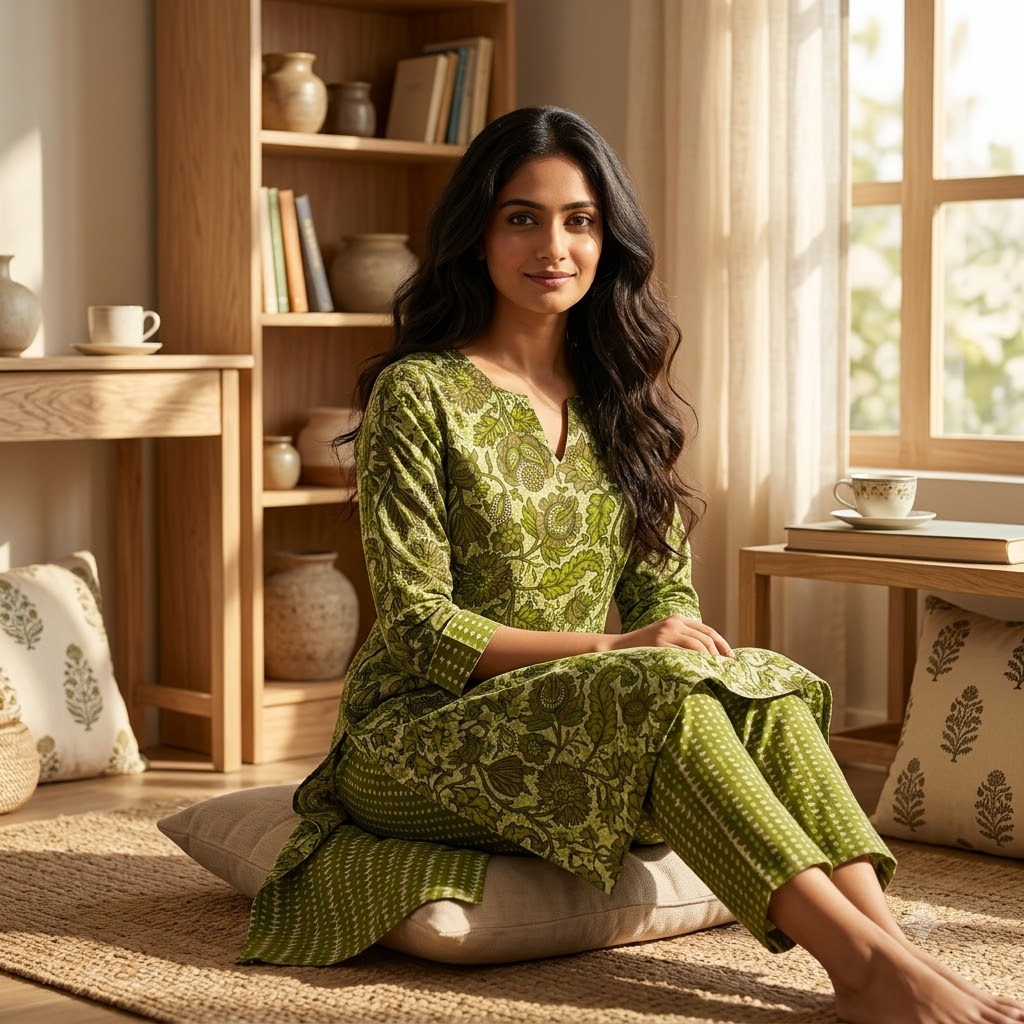 Green Cotton Cord set