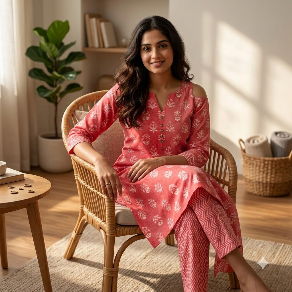 Coral Cotton Cord set
