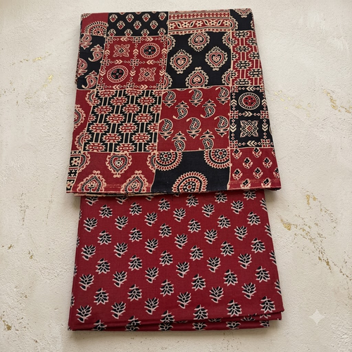 Ajrakh Maroon cotton cord set
