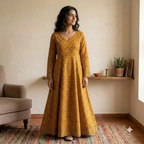 Mustard Yellow Cotton Top Only Material