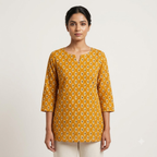Mustard Yellow Cotton Top Only Material