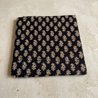 Black Ajrakh Top Only Material