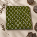 Green Cotton Ajrakh Top Material