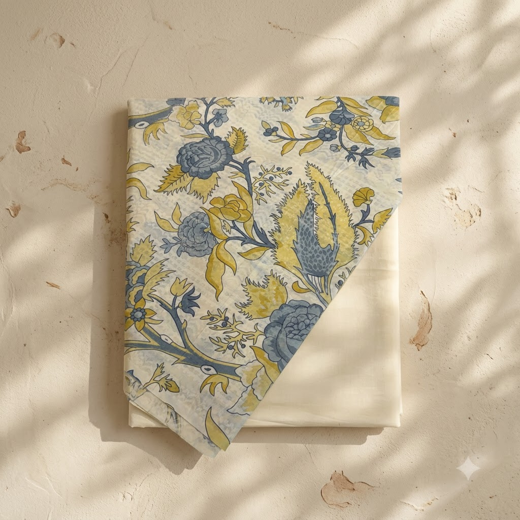Off white Floral Elegant Cord Set
