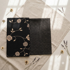 Black and Sandal Cotton Cord Set
